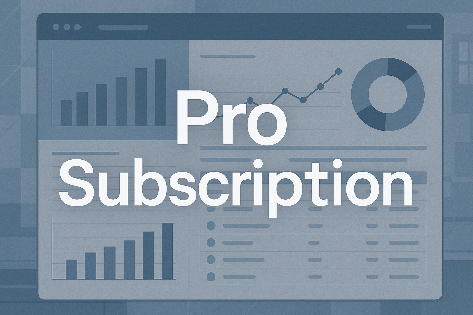 сгенерируй фото с надписью Pro Subscription в стиле бизнеса, аналитики и менеджмента